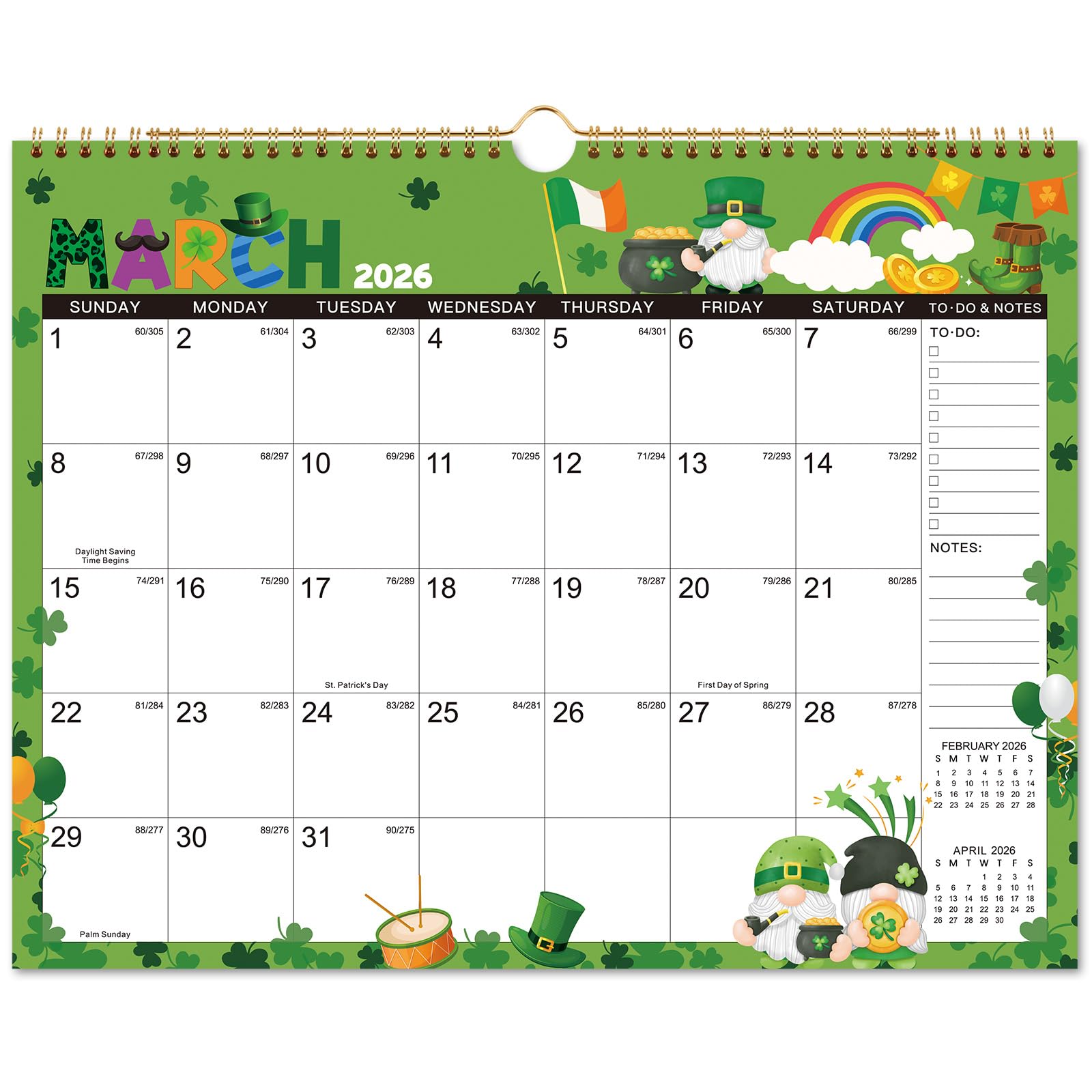 2026 Calendar - 2026 Wall Calendar, January 2026 - December 2026, 14.8" x 11.6", 2026 Calendar Planner with Twin-Wire Binding, Hanging Hook - 12