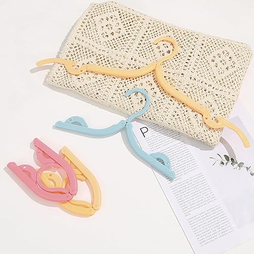 Miniatura 3 de Perchas de viaje plegables y portátiles, perchas de plástico plegables para ropa que ahorran espacio para viajes de negocios, 12 unidades