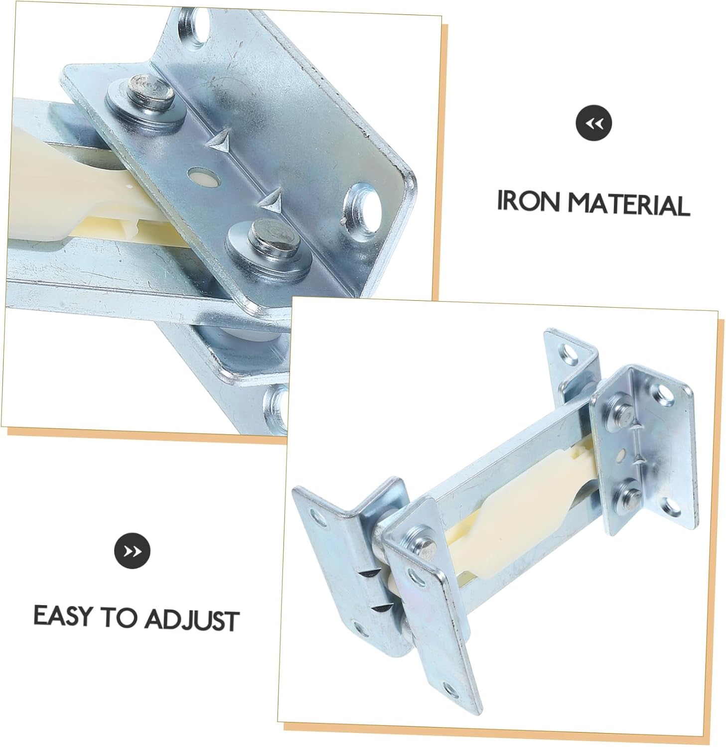 Sofa Hinge for Armrests Headrests Antipinch Design Durable Joint for Safe Furniture Adjustments for Living Room Lounge Chairs Silver Finish