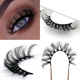3D Plant Fibre Russian Strip Lashes - D Curl Lash Strips, Wispy Mink Eyelashes (DC04)