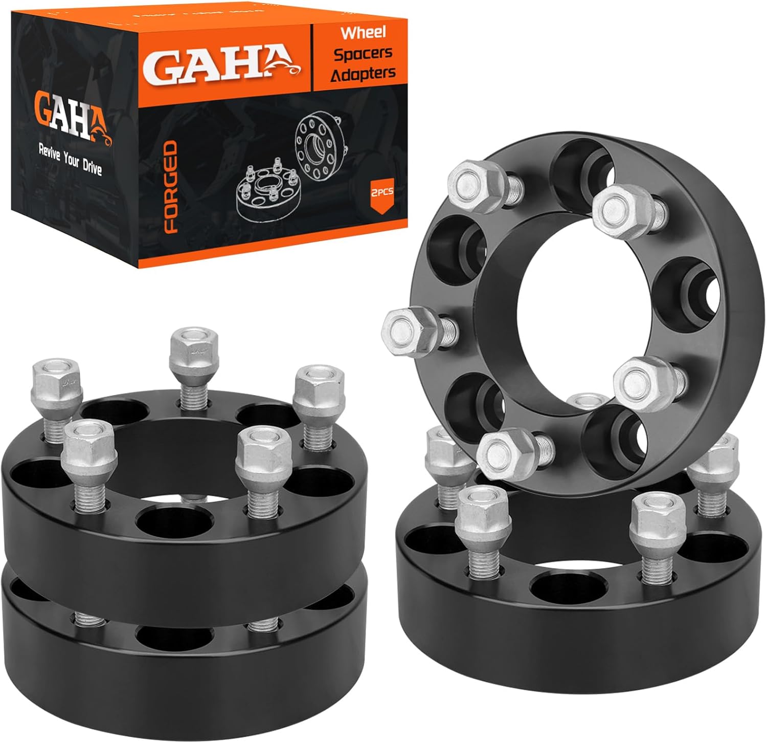 GAHA 5x4.5 Wheel Spacers Compatible for Ford Fusion Chrysler, for Dodge, for Caliber, for Lexus ES300h ES330 ES350 GS350 IS250, for Toyota Avalon, 82.5mm 5x114.3 Forged Adapter M12x1.5, 1.5 inch 4PCS