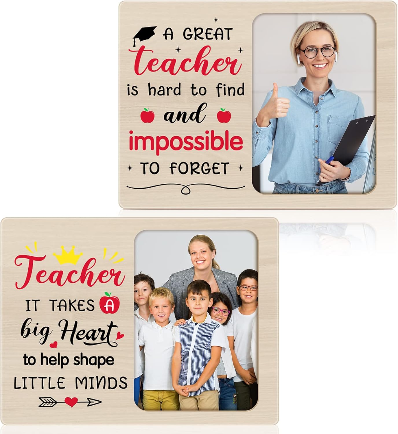 Maitys 2 Pcs Teacher Picture Frame Teacher Appreciation