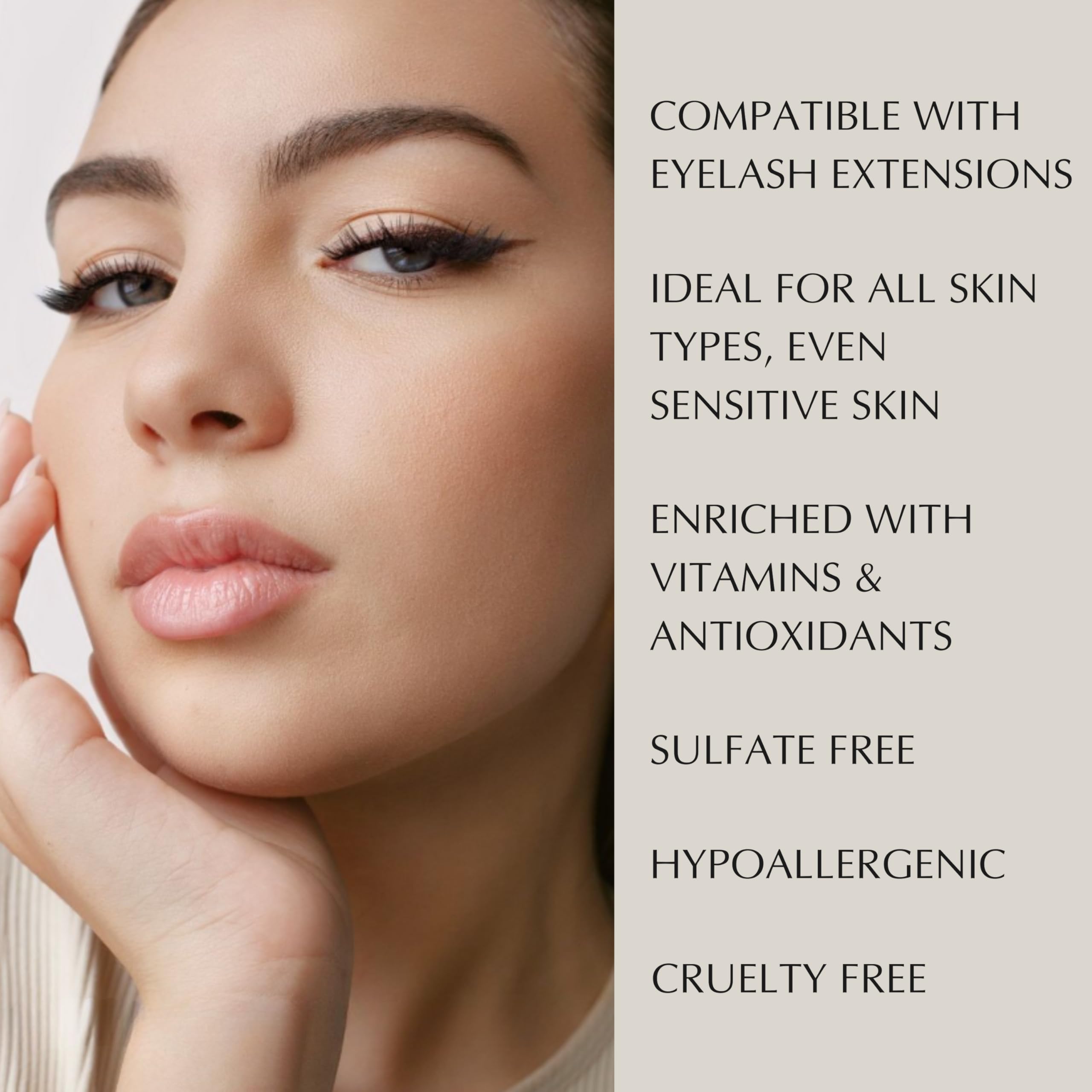 Xtreme Lashes Extend Your Beauty Rituals Eye & Face Cleansing Kit, Eye Makeup Remover & Facial Cleanser Liquid Pump 4 Fl Oz, 25 Lint Free & Long Applicators, 40 Cosmetic Sponges, Lash Extension Safe
