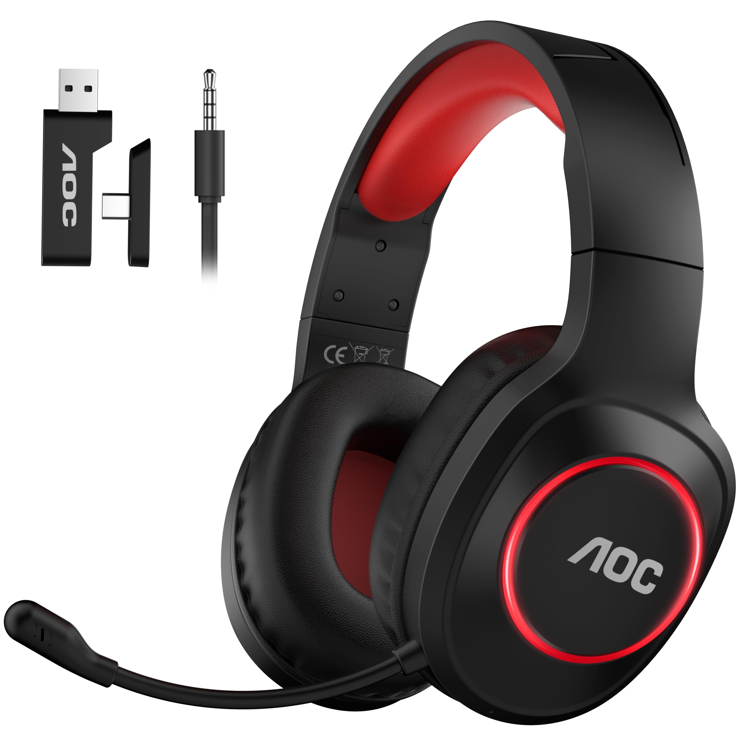 Amazon.com: AOC Bluetooth Gaming Headset with Mic for PC, PS5/4