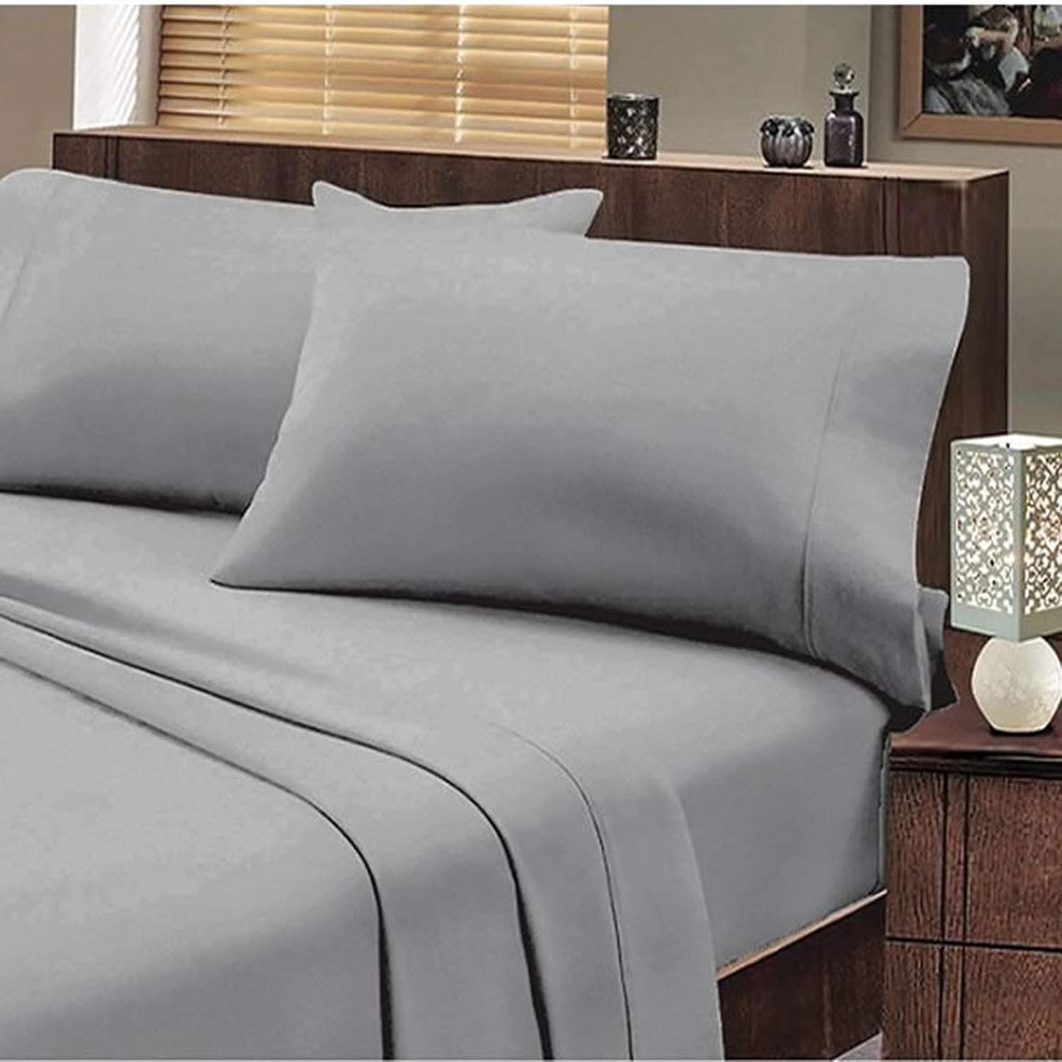 Adore Home 2 x Flannelette Pillow Cases Brushed Cotton Thermal, Grey