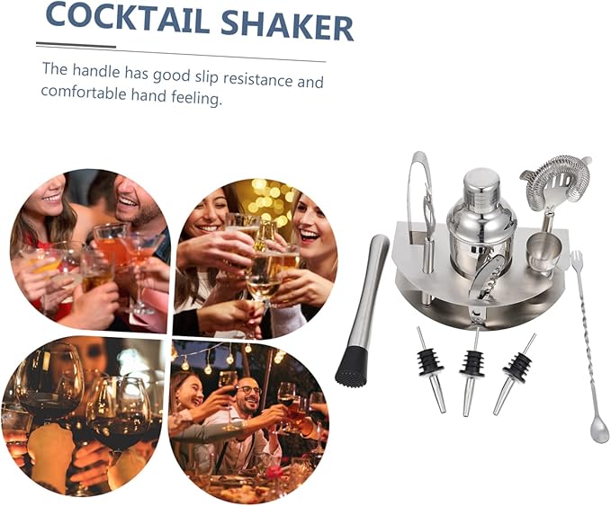 Set de Coctelera de Acero Inoxidable PRETYZOOM con Herramientas para Bar miniatura 6