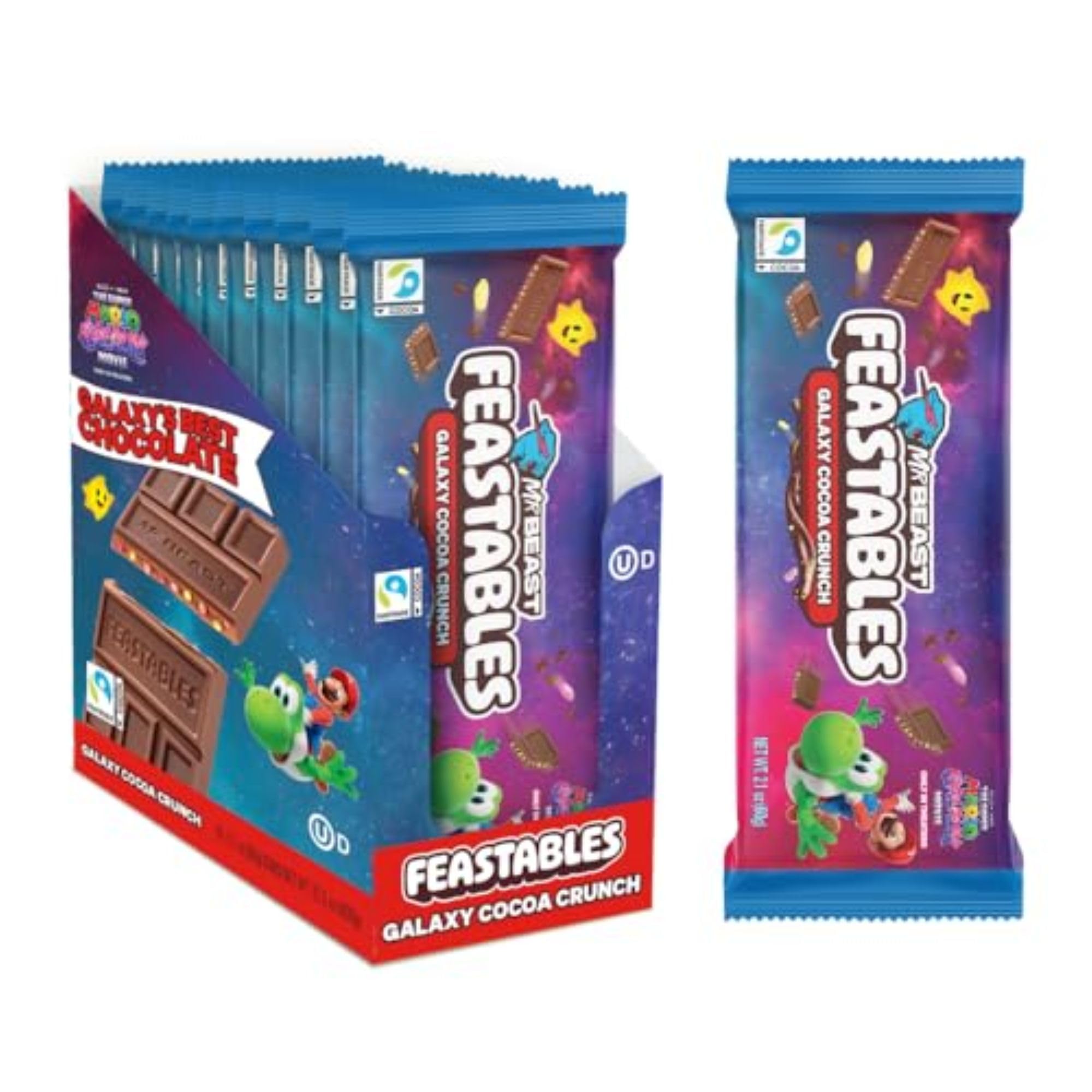 Amazon.com : MrBeast Feastables Galaxy Cocoa Crunch Chocolate Bar