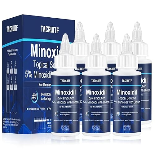 6 paquetes, minoxidil al 5% con biotina, tratamiento para el crecimiento del cabello, aceite de minoxidil para el crecimiento del cabello y la