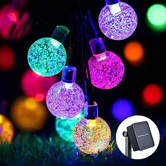 Solar String Lights Outdoor 100 LED 40 Feet Multi-Color Globe Lights with 8 Modes Waterproof Solar Powered Patio Decorations