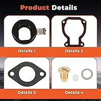 Vista 2 de labwork 398453 Kit de reparación de carburador con reemplazo de flotador para Johnson Evinrude 9.9hp 15hp 1974-1988
