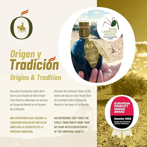 Miniatura 4 de Aroma  Tradition Sancho - Aceite de Oliva Virgen Extra - Mezcla de variedades Picual y Cornicabra de Denominación de Origen Protegida Campo de