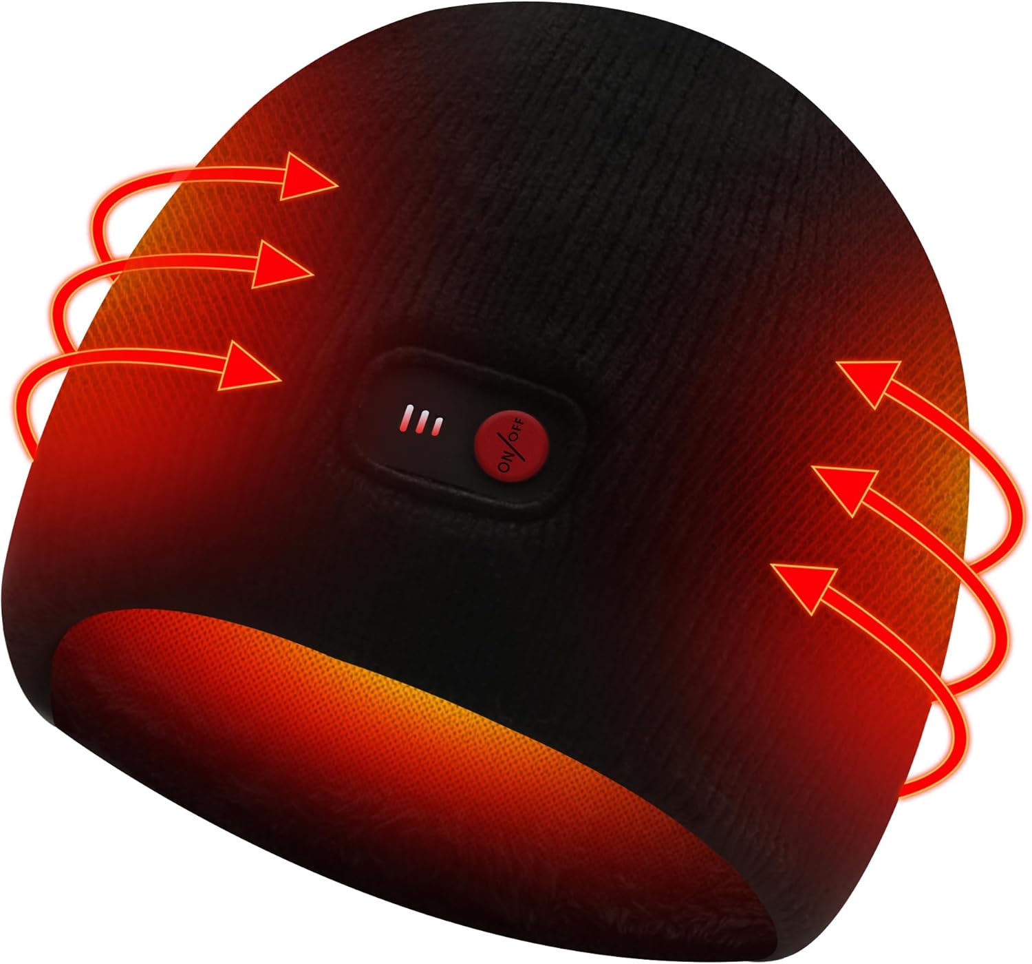 MMlove Rechargeable Heated Hats for Men Women Electric Heated Beanie Hat, Battery Heat Cap for Fishing Skiing Motorcycling
