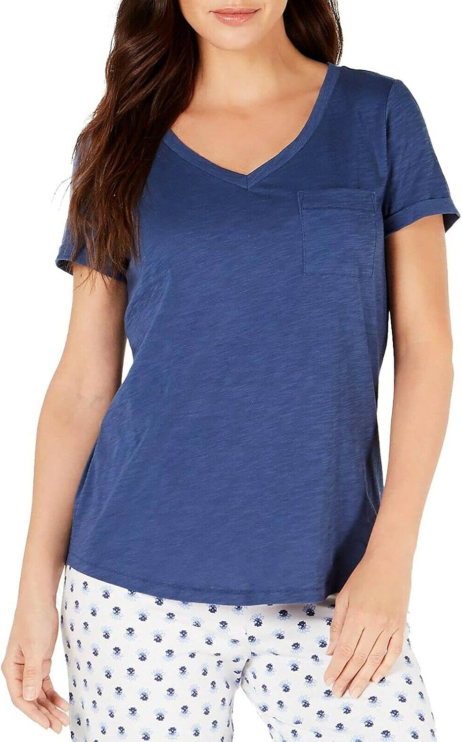 Charter Club Women's Knit V-Neck Pajama Top at  Women’s Clothing store