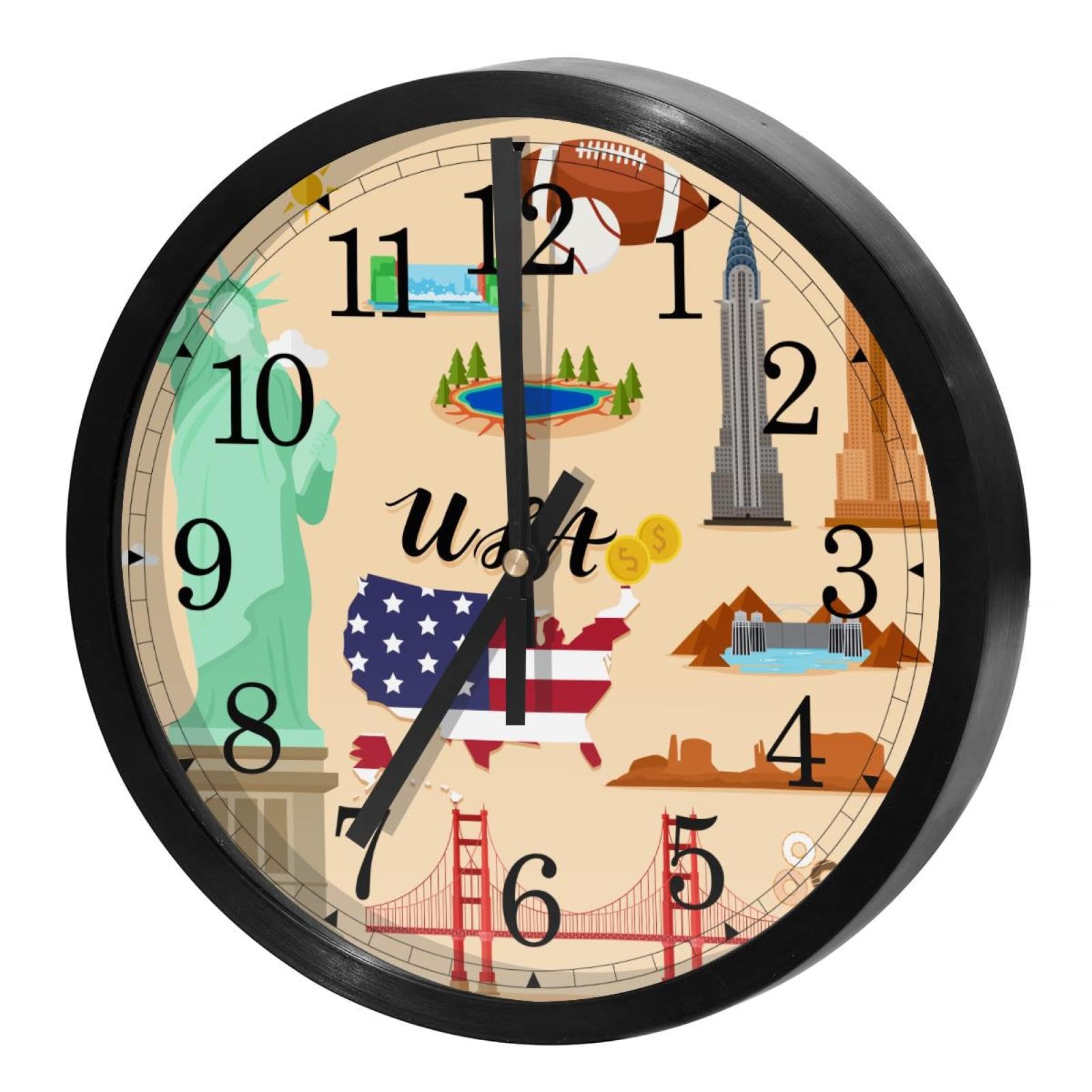 Horloge murale silencieuse mécanisme quartz durable pour bureau