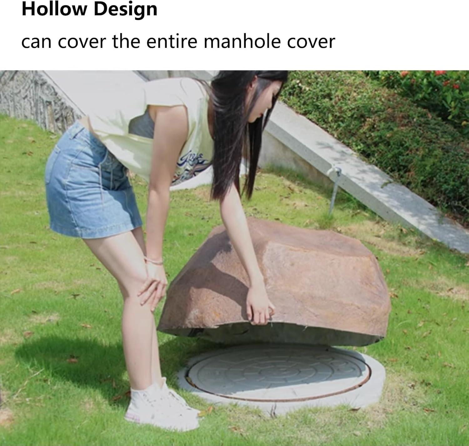 Decorative Faux Stone Cover, All Season Weather & Fade Resistant, Covers Up Landscape Utilities
