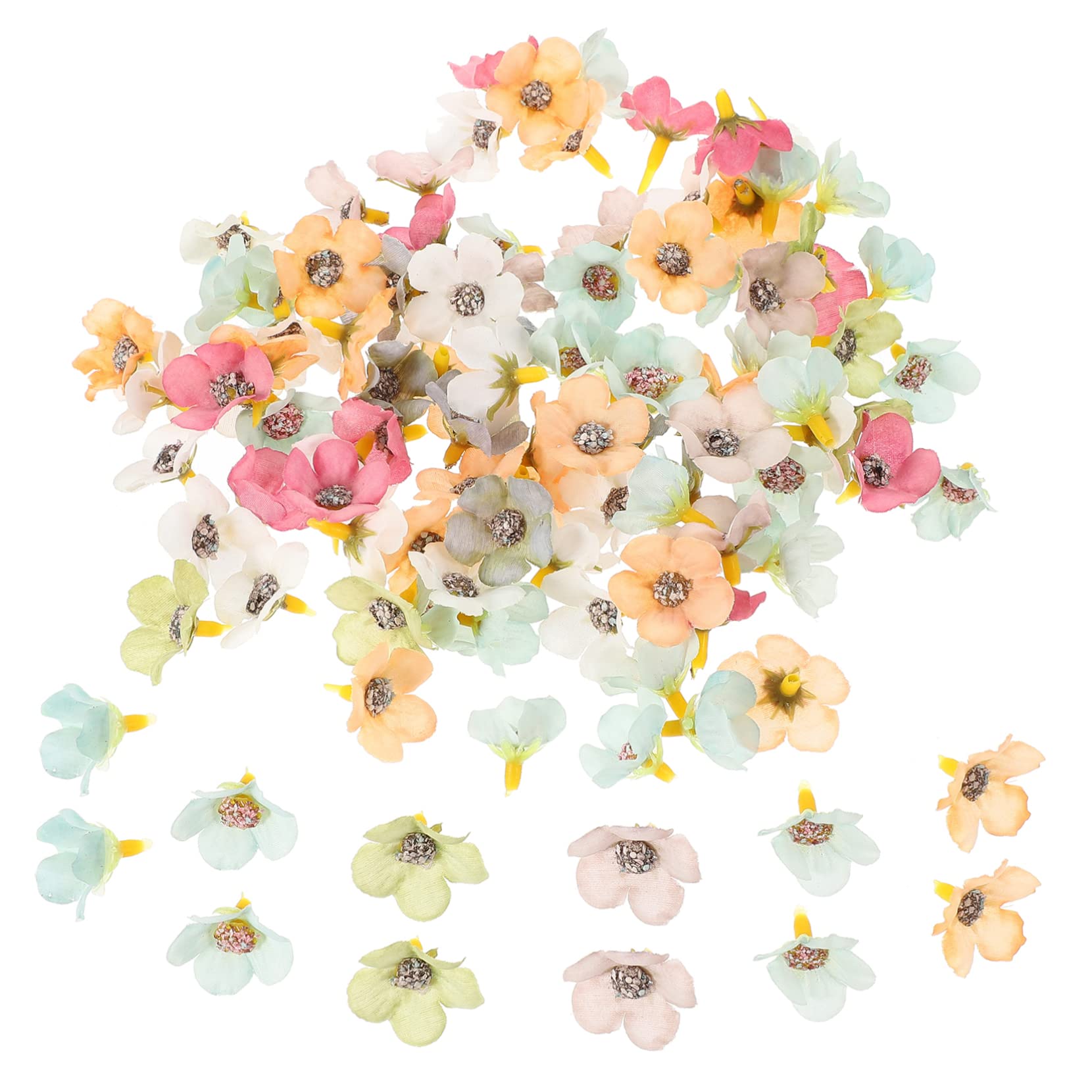 Abaodam 500pezzi Fiori Artificiali Mini Teste Per Decorazioni Fai Da Te Da Misura Piccola Per Matrimoni e Feste e Riutilizzabili