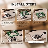 Vista 206 de Misea [3+1] for iPhone 14 Pro/iPhone 14 Pro Max Camera Lens Protector Bling, 9H Tempered Glass Camera Cover Screen Protector Metal Individual Ring