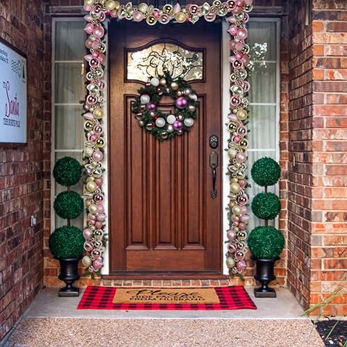 Miniatura 5 de Guirnalda de bolas de Navidad de 6 pies, inastillable, esferas colgantes de Navidad, decoraciones para el hogar, interiores, exteriores, repisas,