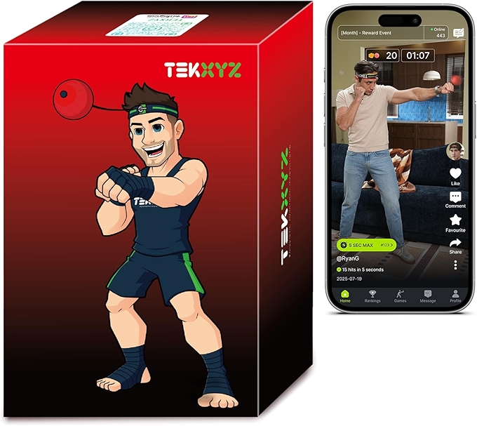 TEKXYZ Boxing Reflex Ball with Headband for Training