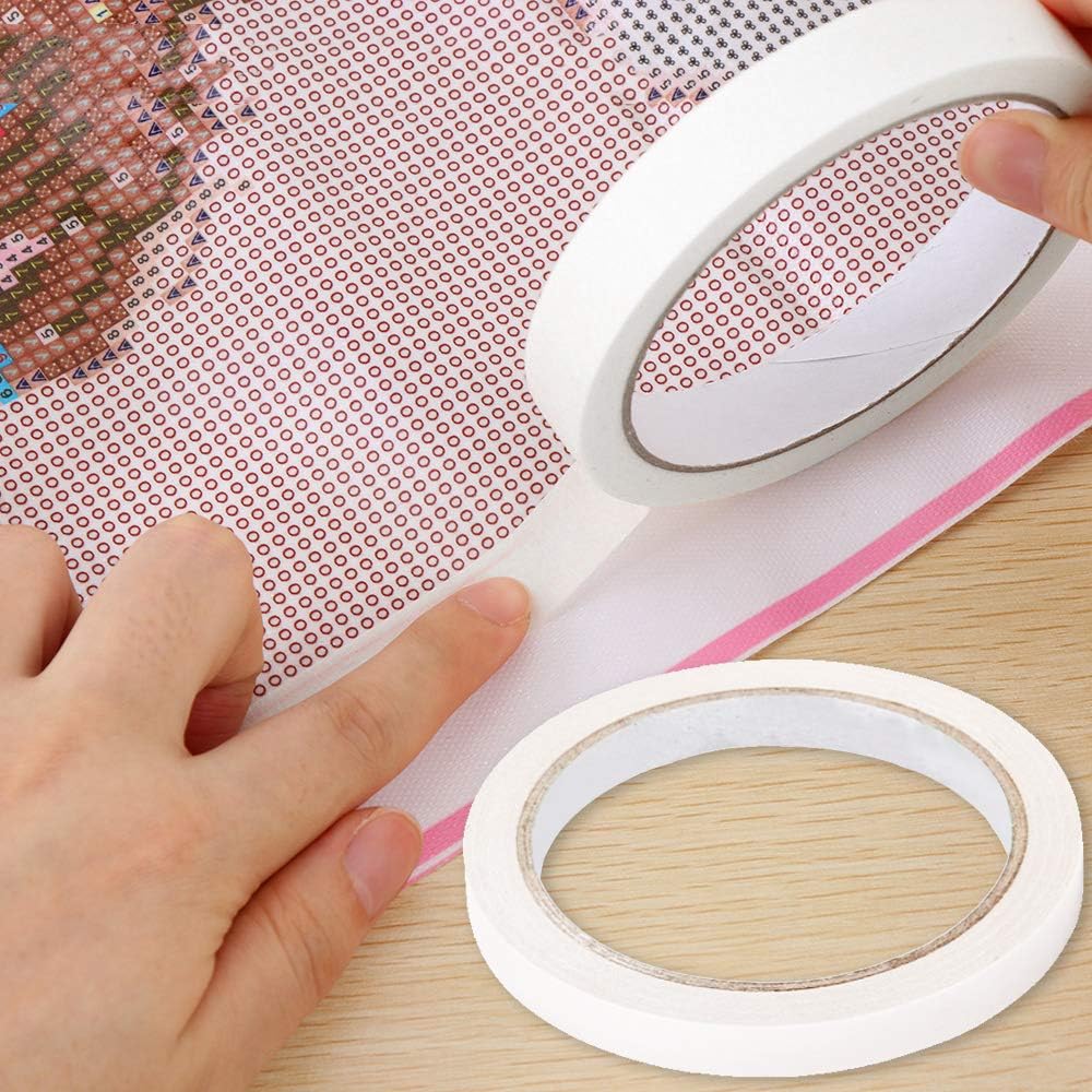 2 Pcs Diamond Painting Tools Anti-Dirty Tape, Adhesive Sticker Accessory Specialty Design for 5D DIY Painting with Diamonds Kits for Adults