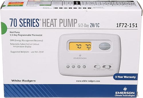 Miniatura 2 de Emerson 1F72-151 - Termostato programable de 5-2 días para sistemas de bomba de calor