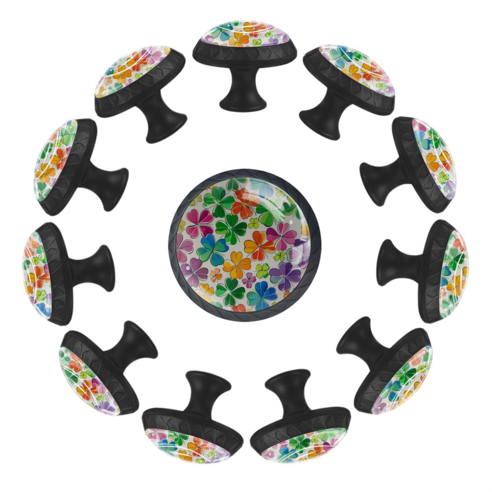 Boutons en verre cristal de haute qualité en trèfle pour buffet chic