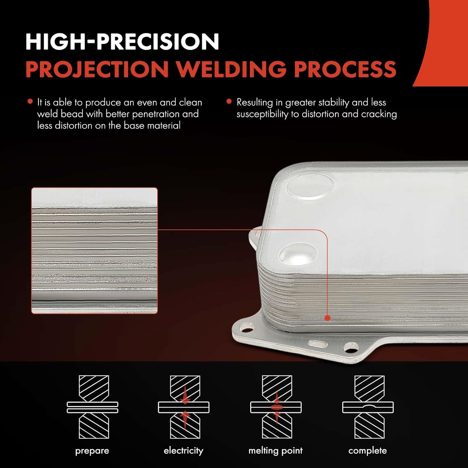 A-Premium Engine Oil Cooler Compatible with Volvo Deutz Engine FL511 FL912 FL913 BFL913C BFL1011 BFM1013 BFM1015 BFM2012 BF4M2012C TCD2012L04 M TCD2012L04 2V