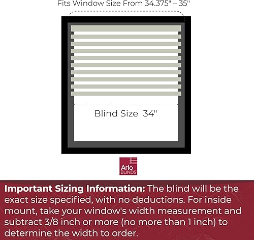 Miniatura 10 de Arlo Blinds - Persianas horizontales, sin cordón y de madera de imitación de 2 pulgadas con cenefa de corona, 19 pulgadas de ancho x 60 pulgadas de