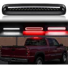 LED Third Brake Light Compatible with Silverado Sierra 1500 2500 3500 HD Classic 1999-2007, Rear Center High Mount 3rd Stop Light Replace, Strobe Roof Cargo Lamp, Waterproof, Black Smoked Lens