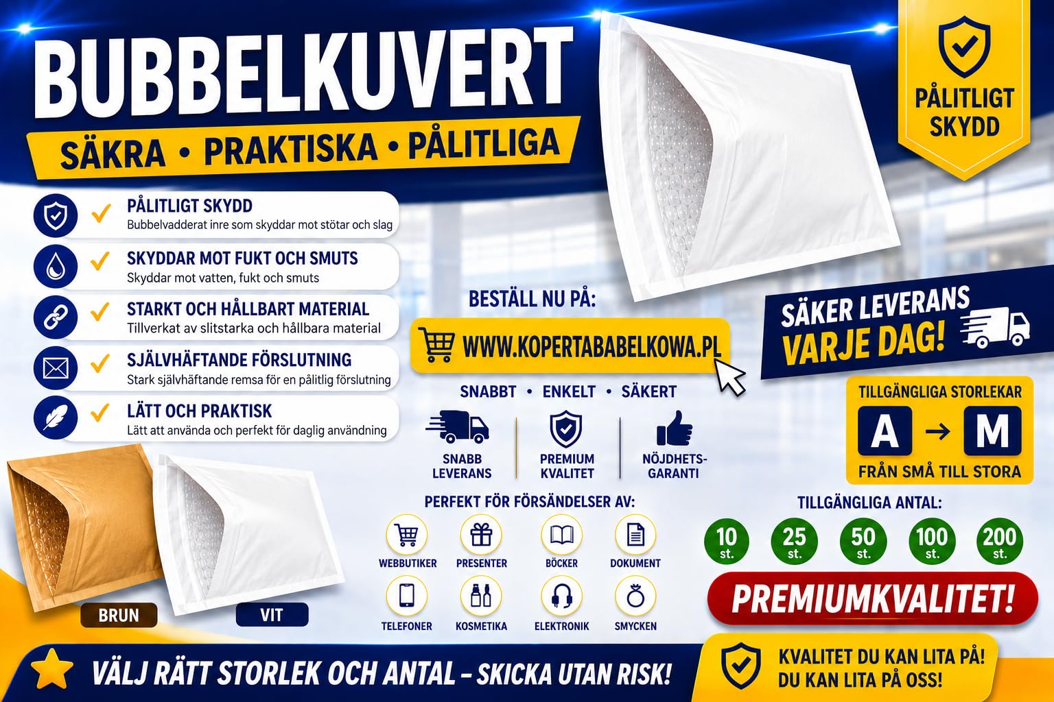 600 białych kopert bąbelkowych kopert poczta wyściełana koperta -D/1 4D 200 x 275 mm - bezpłatna dostawa