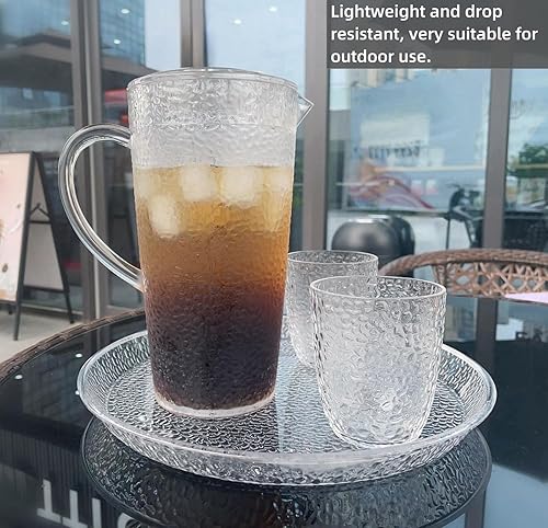 Miniatura 3 de Jarra de 2 cuartos de galón con tapa, jarras transparentes con asa y tapa, frigorífico, sin BPA, resistente a roturas, perfecta para té helado,