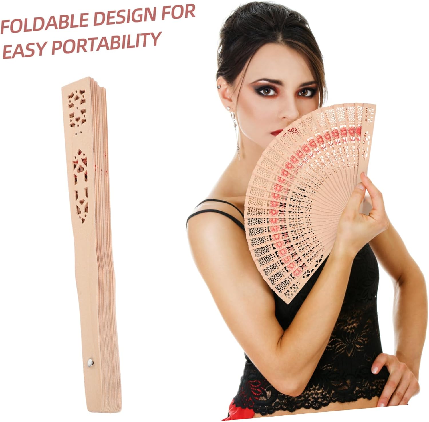 Hemobllo 50pcs Sunflower Fans Hand Fans for Wedding Decorative Folding Portable Handheld Hollow Out Design Stage Show Women Hand