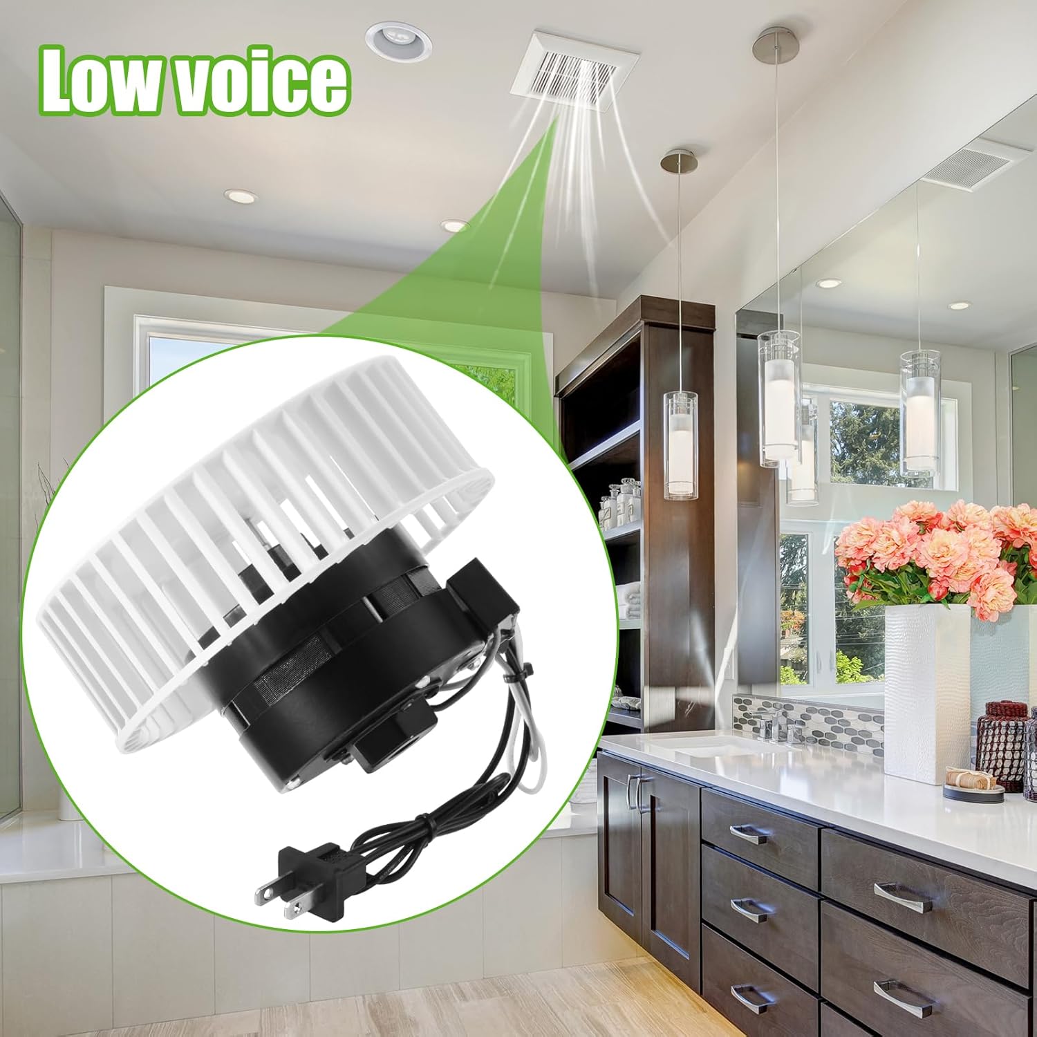 8662 Bathroom Fan Motor Replacement - Blower Wheel Replacement - Compatible with Nutone Fan Motor Models # 8662N 8572 8672 8672N 8831 8832 8832N 8833 8861 MH8861N