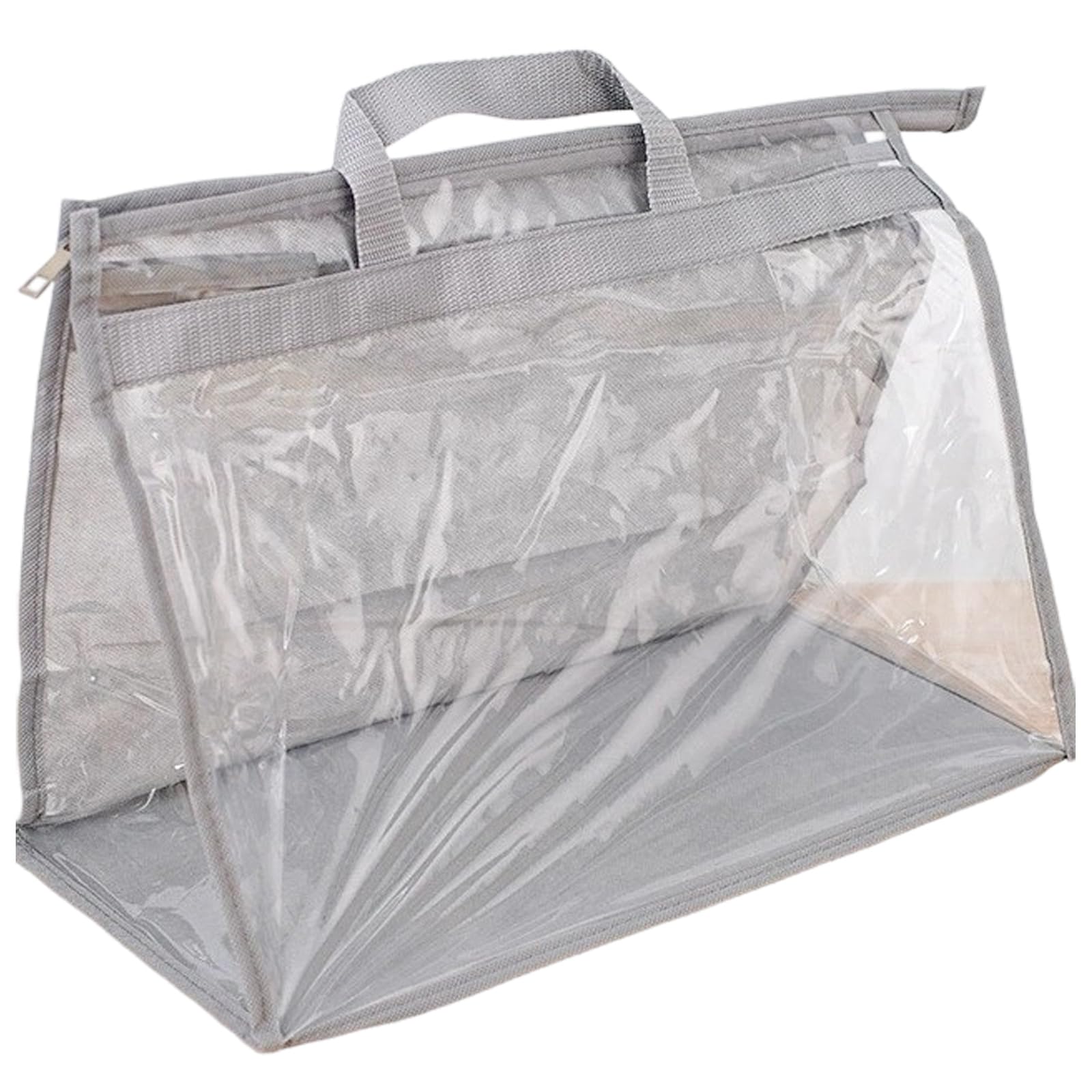WAGHAVEN Travel Cosmetic Bag with Clear Window and Zippers Closure Purse Holder for Toiletries Makeup and Accessories Quick Access Purse Holder