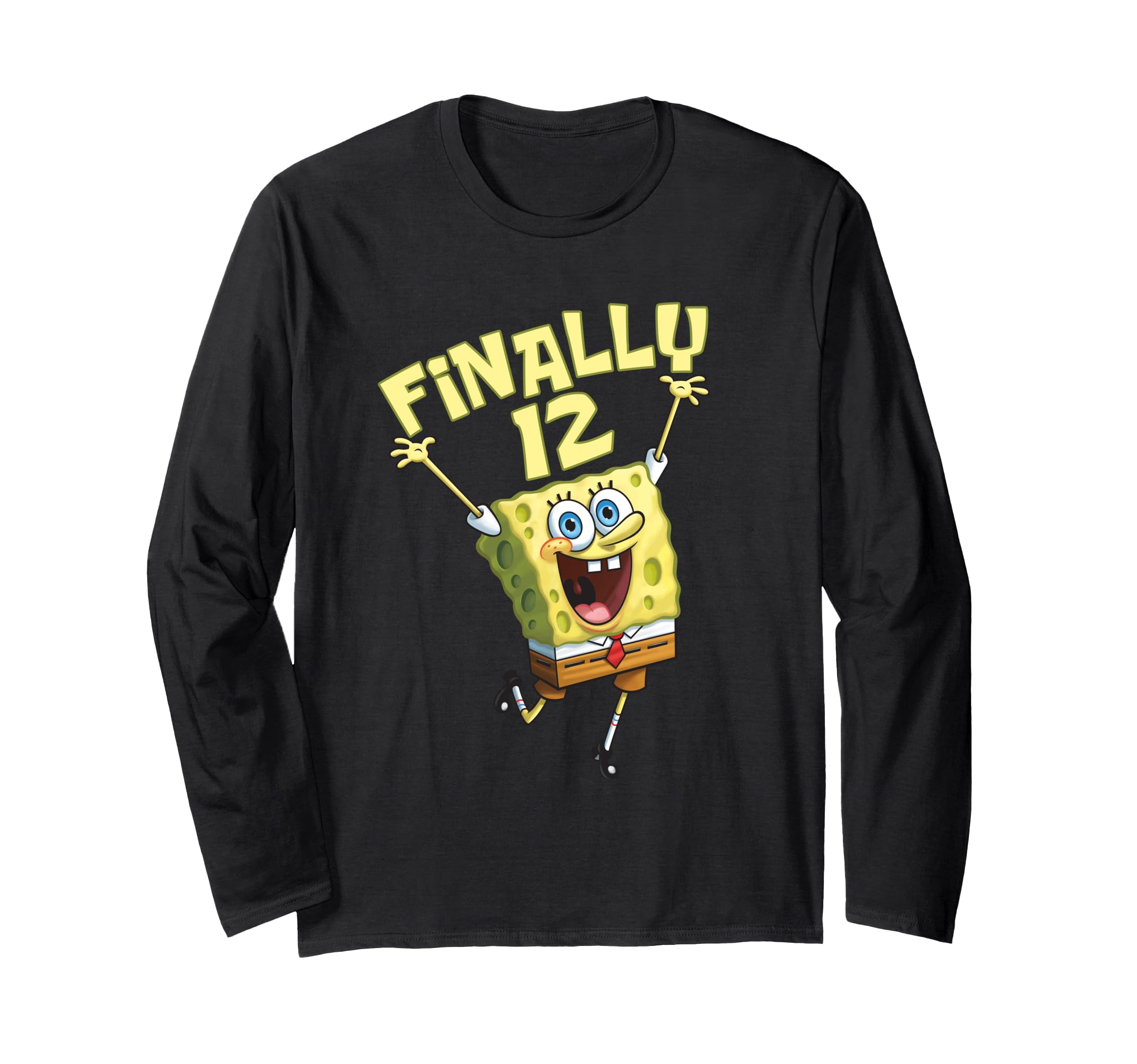 Original SpongeBob Square Pants - 12th Birthday. Finally 12. Long Sleeve T-Shirt