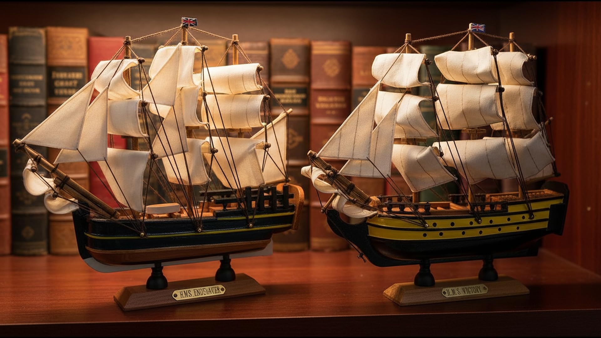 SAILINGSTORY Wooden Model Ships Sailing Ship Model Sailboat Decor