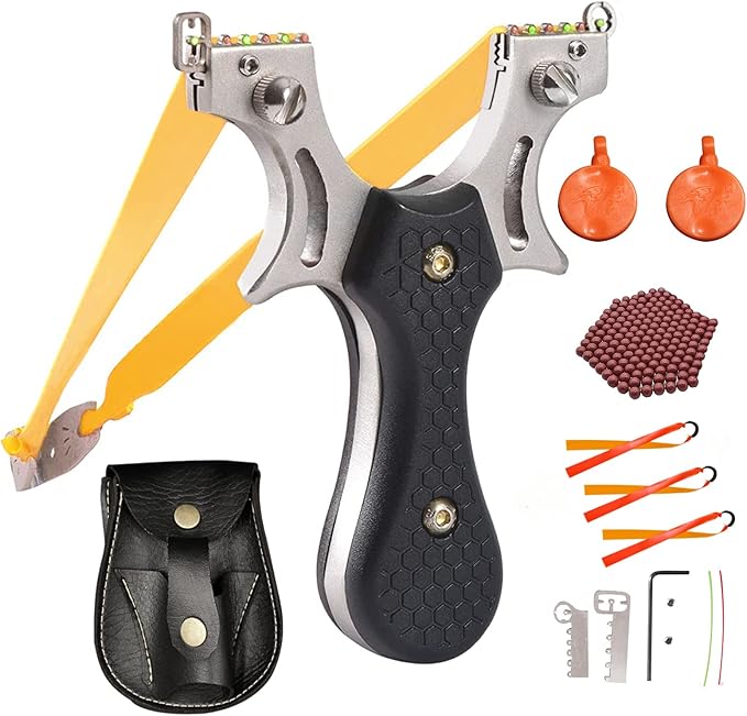 Solid Slingshot Set, Outdoor Professional Slingshot for Hunting