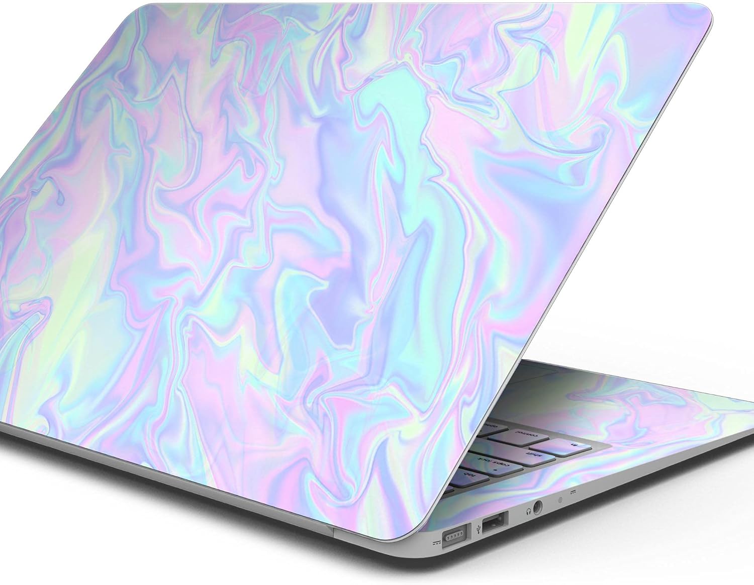Design Skinz Iridescent Dahlia v1 Full-Body Wrap Scratch Resistant Decal Skin-Kit Compatible with MacBook 14" Pro M1 (A2442)