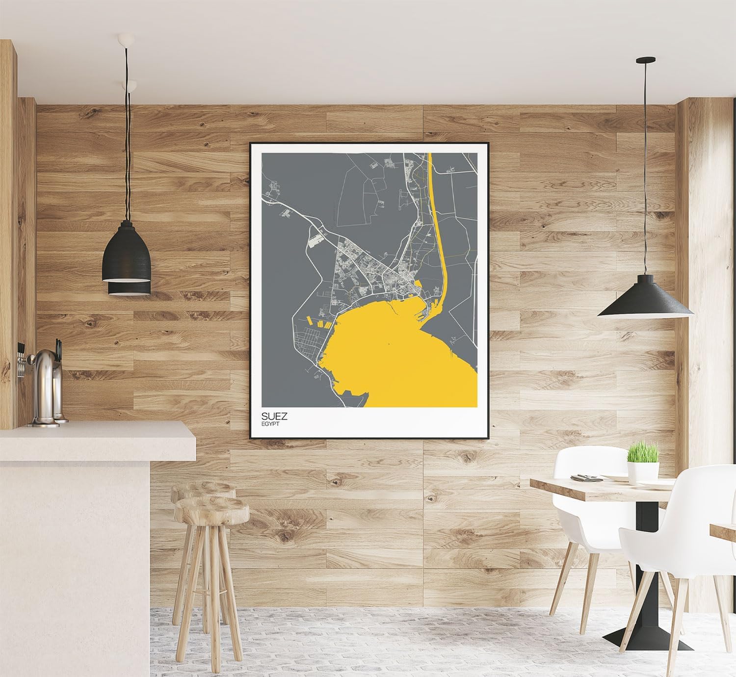 Modern Colored Hometown Poster of Suez Egypt 1 | 11x17 12x18 16x24 24x36 Unframed Wall Art | Minimalism City Traveler Print | Minimal Gift | Minimalist Home Office Decor