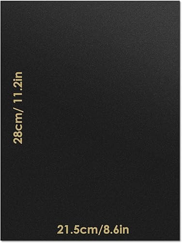 Miniatura 2 de RYKOMO 100 hojas de papel de cartulina negra de 8.5 x 11 pulgadas de grosor, 75 libras, 200 GSM, papel negro pesado para invitaciones, fabricación