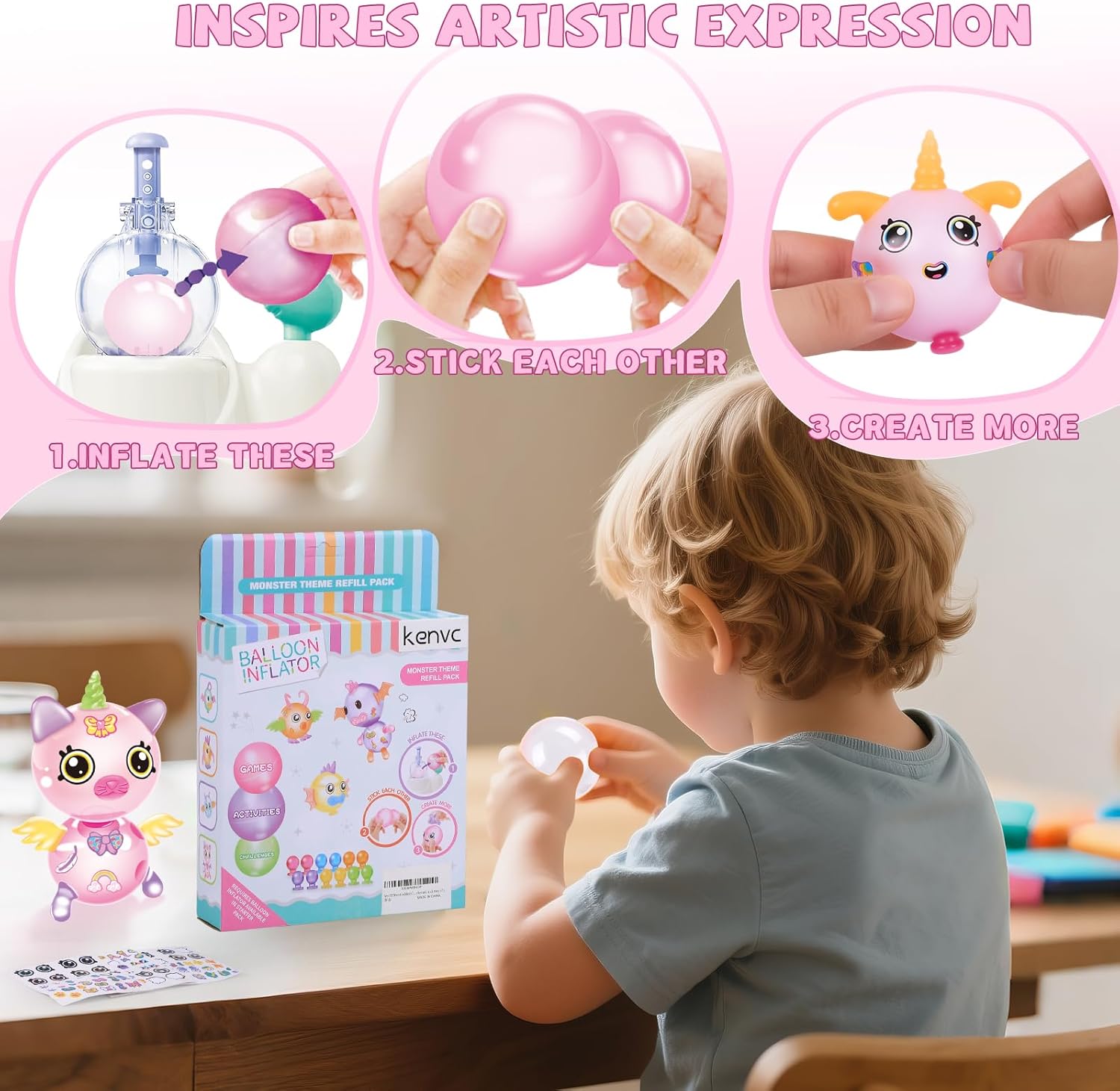 DIY Craft Kits Toys Accessories, Balloon Toy Accessories, Arts & Crafts Toy for 3 4 5 6 7 8 9 10 11 12 Year Boys and Girls Birthday Gifts