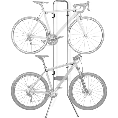 Delta Cycle Michelangelo 2 Bike Storage Rack - Gravity Fully Adjustable Bike Storage Garage For Road, MTB, and Hybrid Bicycles - Vertical Bike Rack Holds Up To 80 lbs