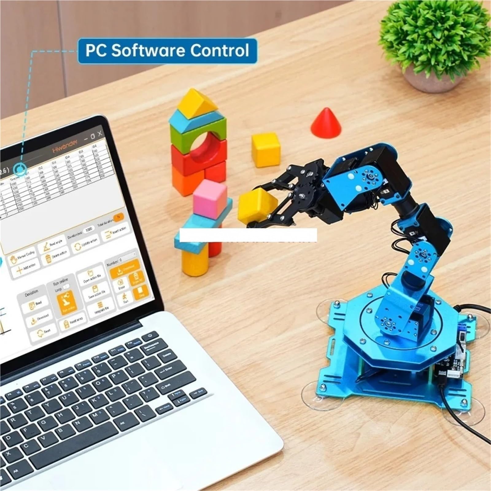 XArm 1S Inteligentne serwo autobusowe 6 DOF Ramię robota Manipulator ramienia robota Program Zabawki