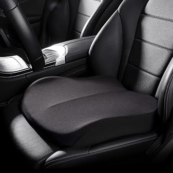 Adult Car Booster Seat, Portable Car Seat Cushions for Driving, Soft Car Seat Cushion for Height, Effectively Increase The Field of View by 10cm/ 3.9in, for Car Office Home,Black