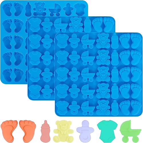 Miniatura 11 de Sidosir Juego de moldes originales para pasteles, moldes de silicona para tartas cubiertas de chocolate, molde redondo de silicona con 2 escropers