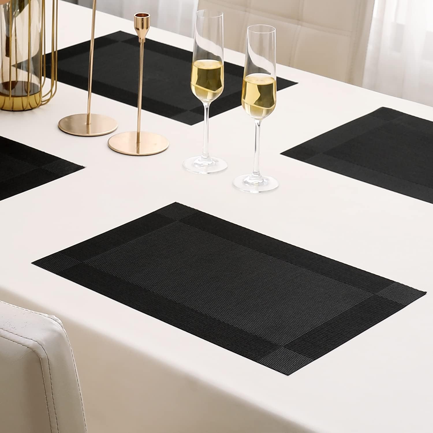 HOKIPO PVC Washable Set of 4 Placemats for Dining Table - 45x30 cm (AR3104)