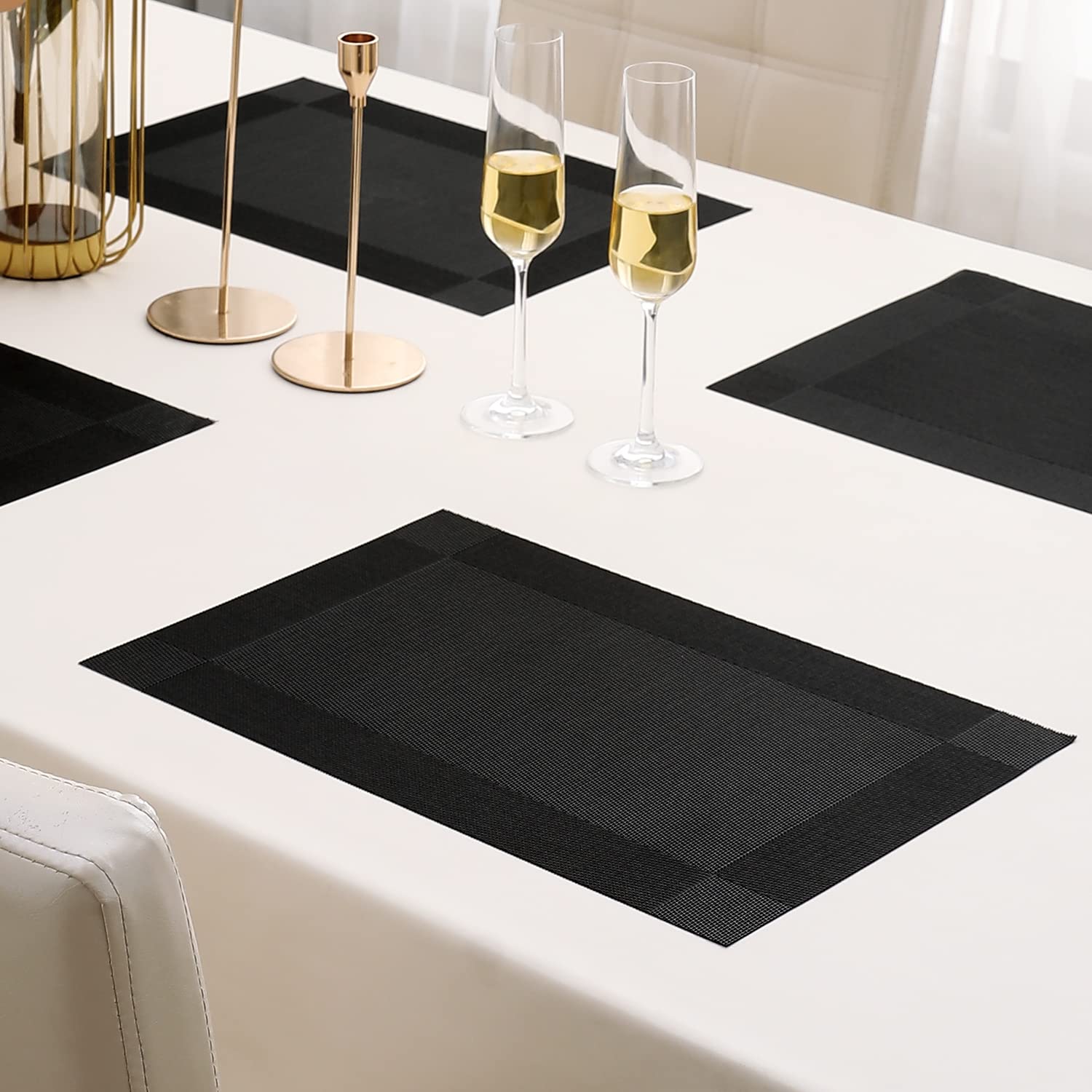 HOKIPO PVC Washable Set of 4 Placemats for Dining Table - 45x30 cm (AR3104)