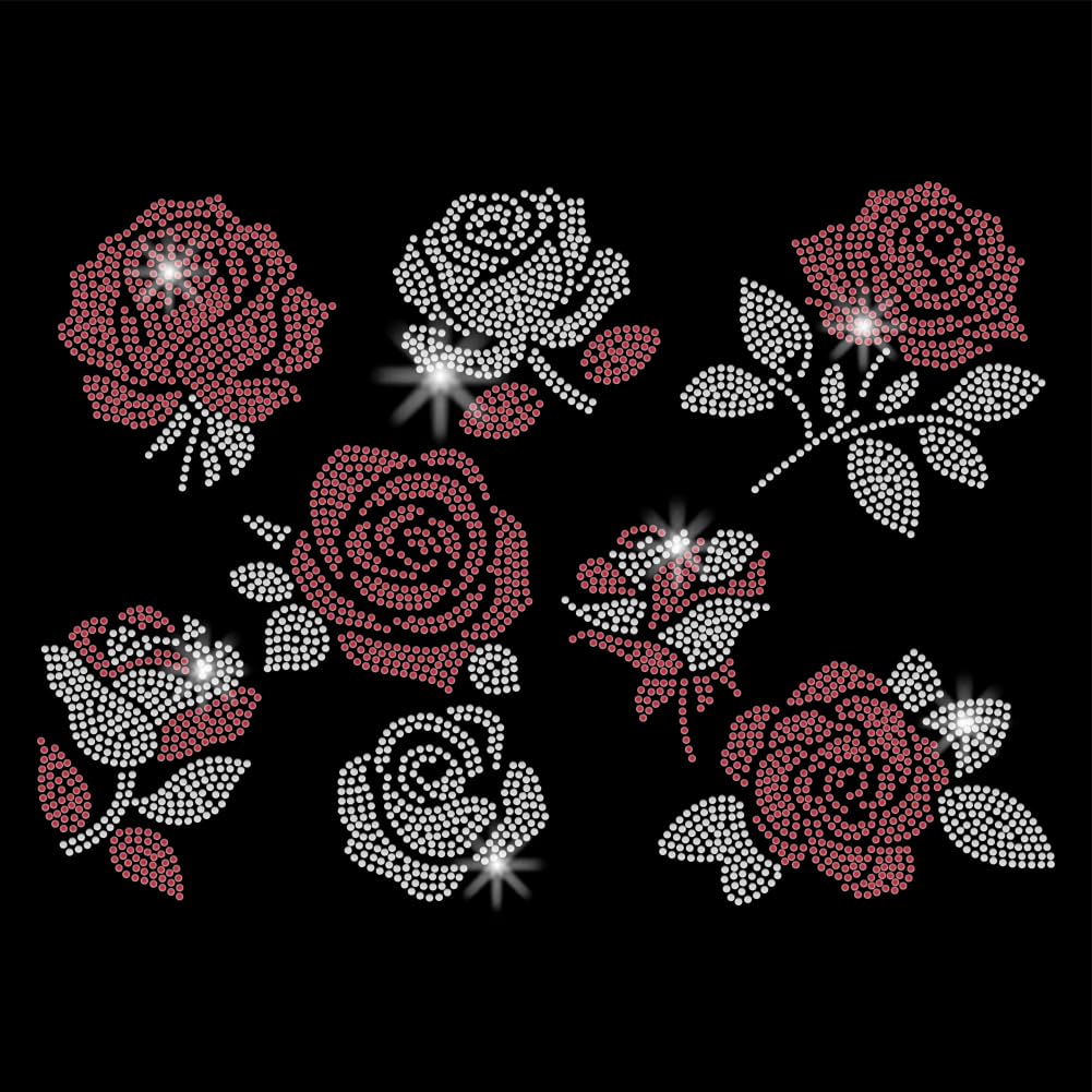 Autocollants thermocollants roses pour réparer et décorer les sweats