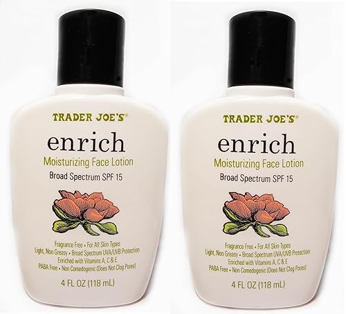Trader Joe's Enrich - Loción facial hidratante (2 unidades)