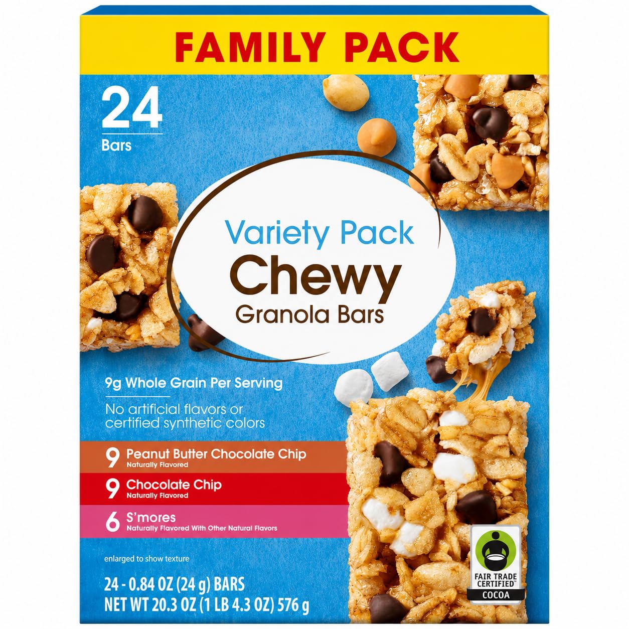 Great 'Value Chewy Granola Bars Variety Pack 0.84 oz, 24 Count